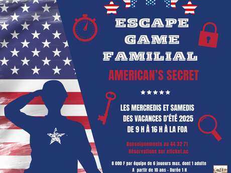 FAMILY ESCAPE GAME "AMERICAN’S SECRET"