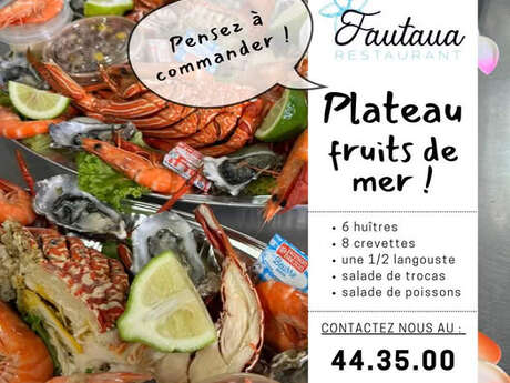 Plateau de fruits de mer du Fautaua