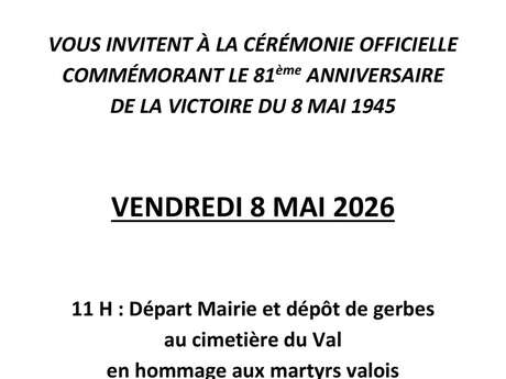 Commémoration de la victoire du 8 mai 1945