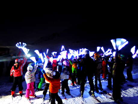Torchlight descent with music