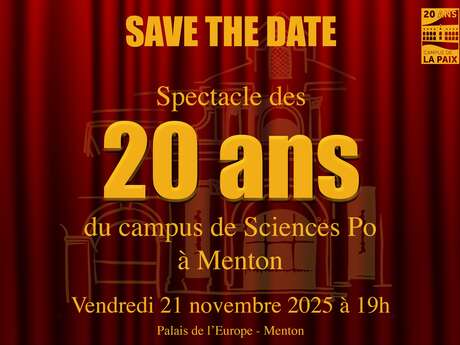 Spectacle artistique à l'occasion des 20 ans de Sciences Po à Menton