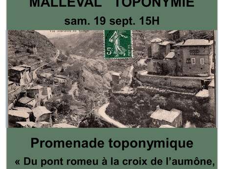 Journées Européennes du Patrimoine : balade commentée "Malleval Toponymie"