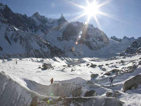 Discesa in sci alpino della Vallée Blanche con guida