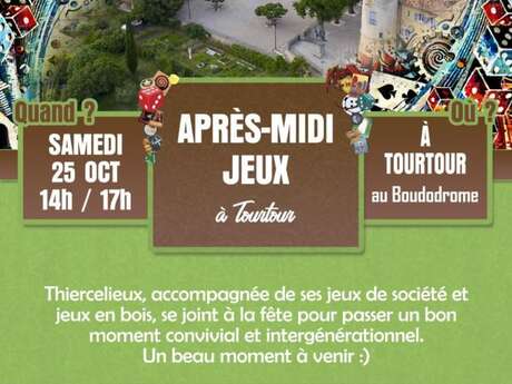 Après-midi "jeux de société" avec Thiercelieux à Tourtour Après-midi "jeux de société" avec Thiercelieux à Tourtour