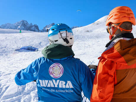 Snowkite au col du Lautaret - École Wayra