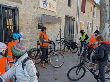 Balade à vélo avec galette des rois