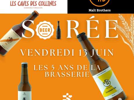 5 Jahre Brauerei Malt Brothers - Les Caves des Collines