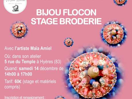 Stage broderie bijou flocon