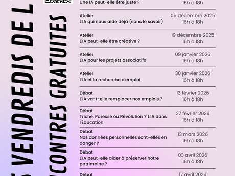 Les vendredis de l’IA – Rencontres gratuites