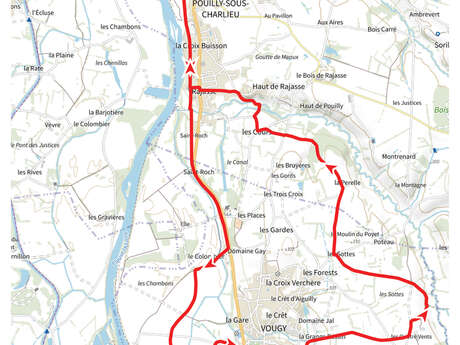 Itinéraire VTT : circuit 5 rouge, base Briennon