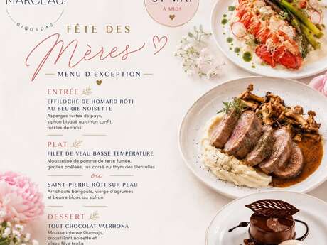 Menu Fête des Mères au Marceau