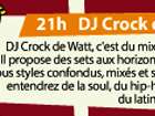 Concert DJ Crock de Watt - repas et concert