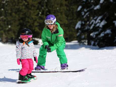 Cours collectif de snowboard