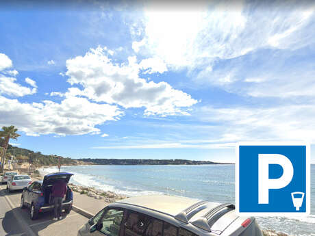 Parking à horodateur de la plage du Lido