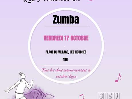 cours de ZUMBA plein air octobre Rose