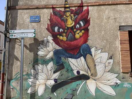 Œuvre de street art "La Danse Du Lion"