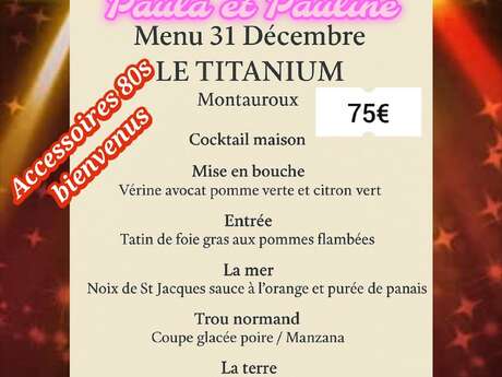 Réveillon au restaurant Le Titanium