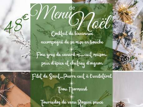 Menu de Noël à l'Auberge de l'Epine