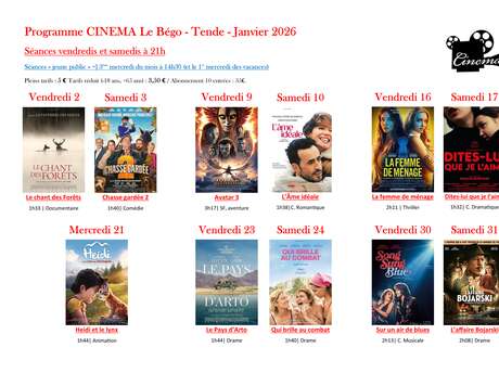 Séances de cinéma à Tende