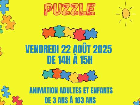 Concours de Puzzle à la Médiathèque de Valdeblore.