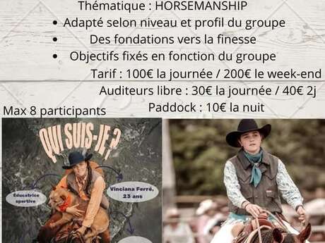 Stage de horsemanship avec Vinciana Ferre à Fitignieu