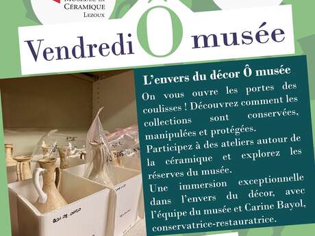 Les vendredis Ô musée - L’envers du décor avec Carine Bayol, restauratrice et l’équipe de conservation du musée