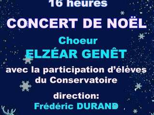 Concert de Noël par le Chœur Elzéar Genêt