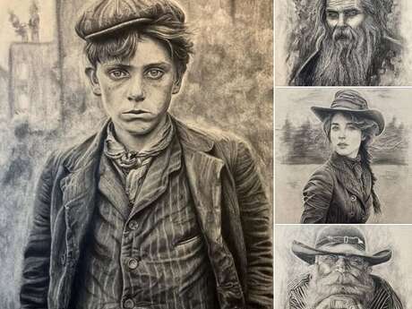 Opening van de tentoonstelling "Portraits de vies" - tekeningen van Benjamin Courtois