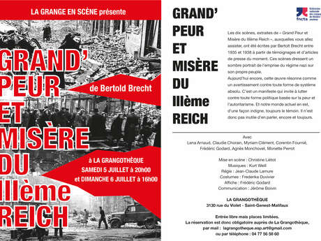 Théâtre "Grand'Peur et Misère du IIIème Reich"