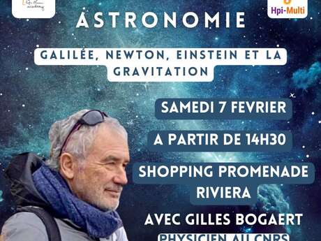 Conférence Astronomie ""Galilée, Newton, Einstein et la gravitation" avec Gilles Bogaert"