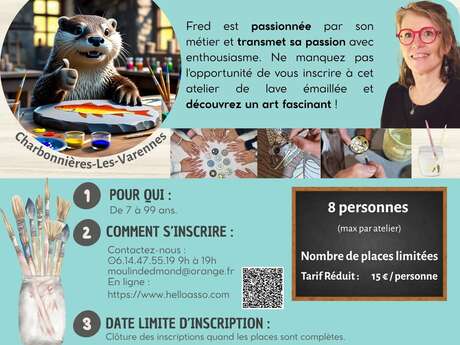 Initiation à la lave émaillée - Le moulin d'Edmond en fête : Réalise un…