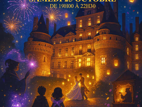 Feu d'artifice et chandelles au Château de Brissac