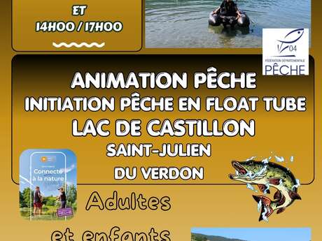 Initiation pêche en float tube au lac de Castillon