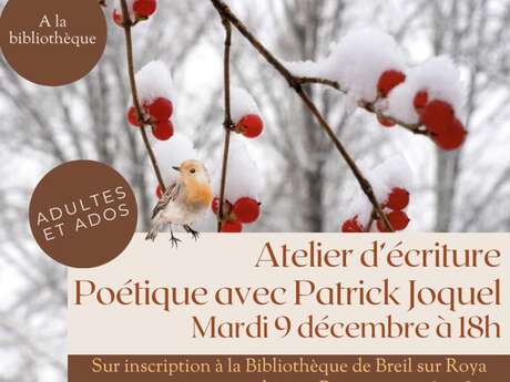 Atelier d'écriture poétique avec Patrick Joquel