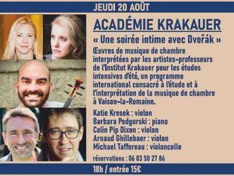 Concert "Une soirée intime avec  Dvorak" par l' Académie Krakauer - Musique dans la Nef