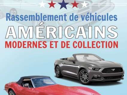 Rassemblement de Véhicules Américains classiques, modernes et de collection