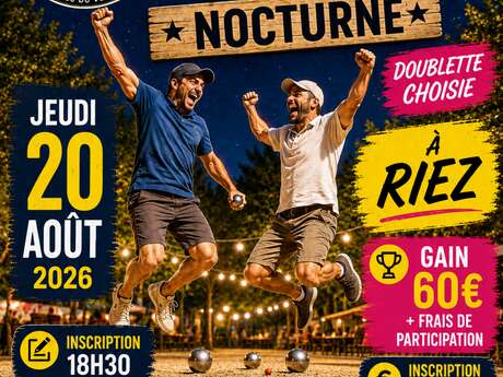 Concours de pétanque nocturne – Doublette choisie