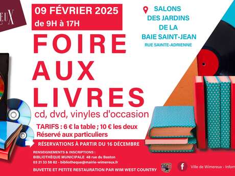 Foire aux livres, cd, dvd, vinyles d'occasion