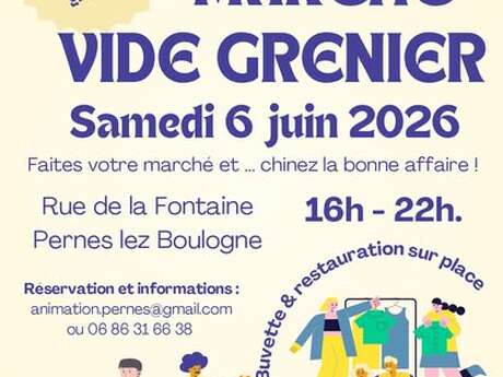 Marché vide de grenier