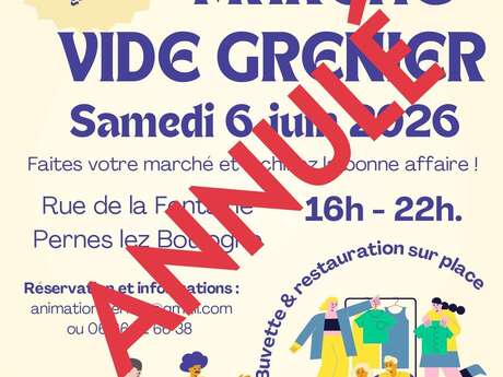 Marché vide de grenier