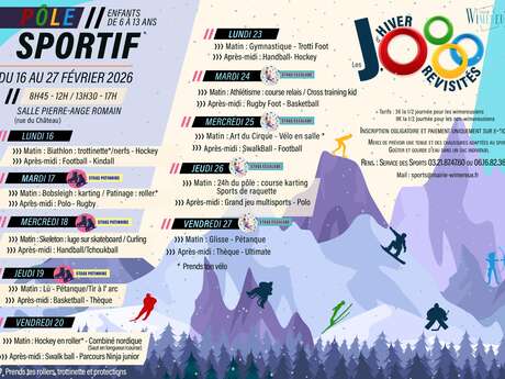 Pôle sportif  - Vacances d'hiver - les JO d'hiver revisités