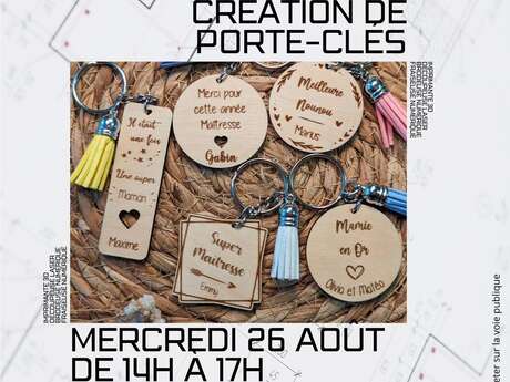 Les ateliers du Fablab: "création de porte-clés"