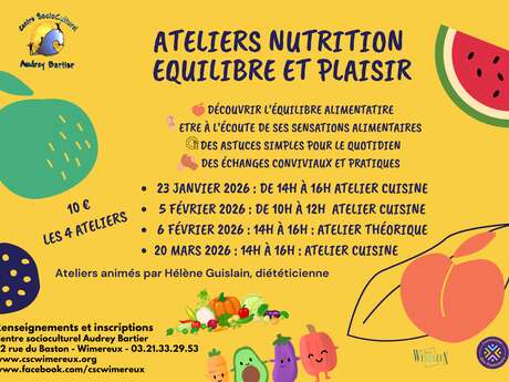 Centre Audrey Bartier : Atelier nutrition équilibre et plaisir