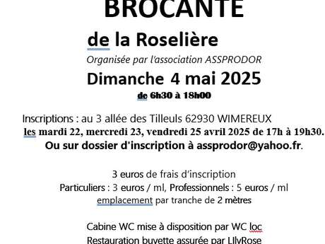 BRADERIE DE LA ROSELIERE