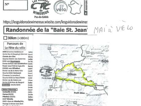 RANDONNEES DE LA "BAIE SAINT JEAN" - MAI A VELO
