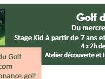 Stages de Golf -  Juniors - 2026