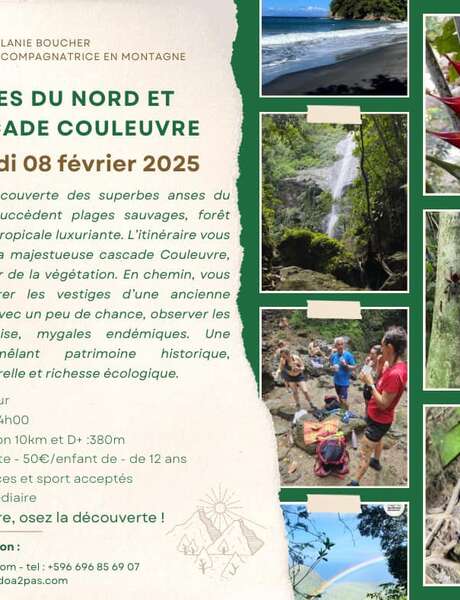 Randonnée des Anses du Nord et la Cascade  Couleuvre (Rando A2Pas)