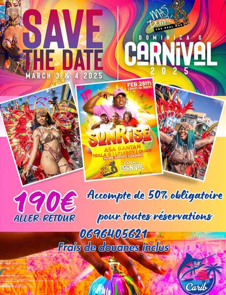 Aller-retour Dominica's Carnival (Carib Evasion)