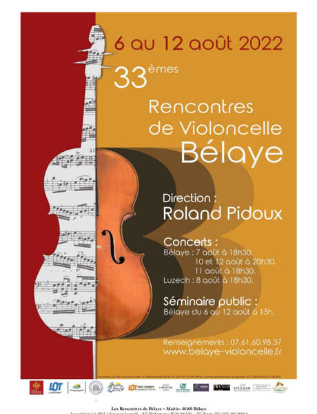 XXXIIIèmes Rencontres de Violoncelle de Bélaye XXXIIIèmes Rencontres de Violoncelle de Bélaye