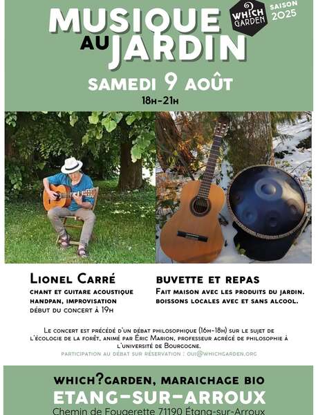 Musique au Jardin - Guitare, chant et improvisation handpan